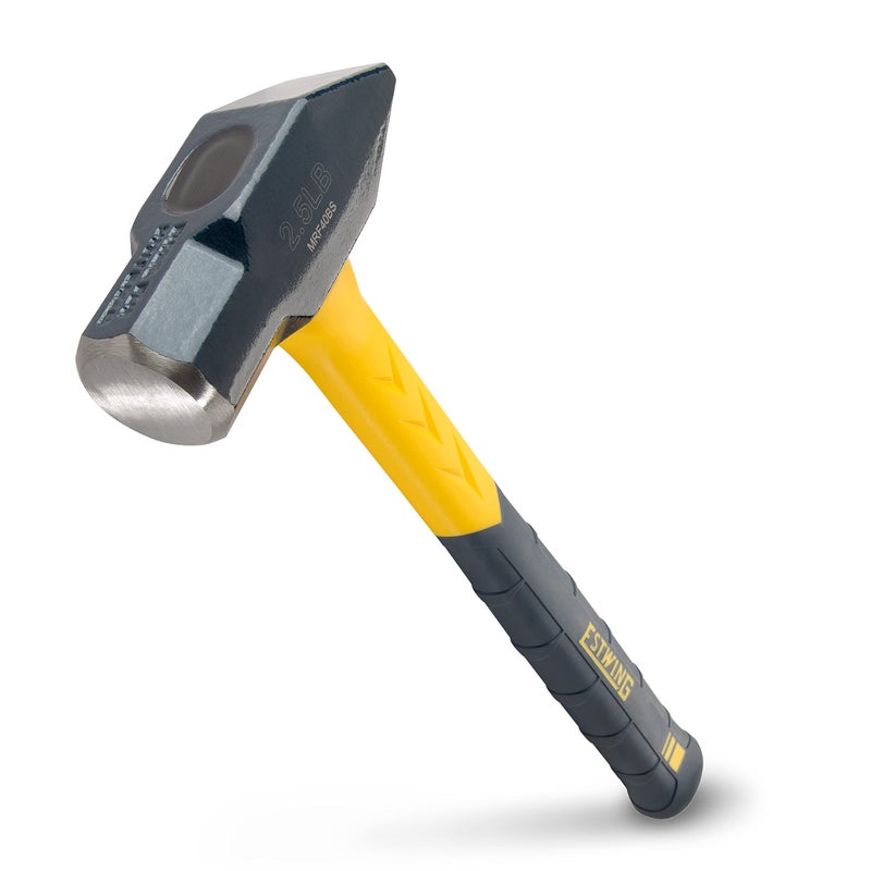 ESTWING Sure Strike Blacksmiths Hammer 40 oz Metalworking Tool with Fiberglass Handle NoSlip Cushion Grip MRF40BS