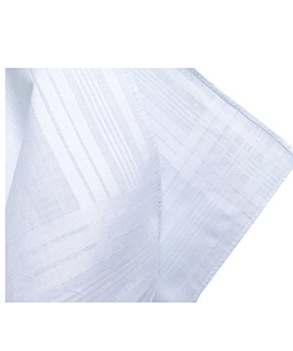 CoCoUSM Men's Handkerchiefs 100% Cotton Solid White Hankies Set - Image 4