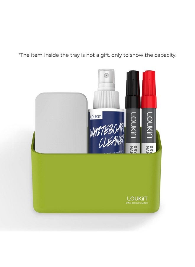 Loukin Magnetic Marker Holder, Dry Erase Marker Holder, Remote Control Holder, Magnetic Storage Organizer For Whiteboard Or Refrigerators (Green) - Image 5