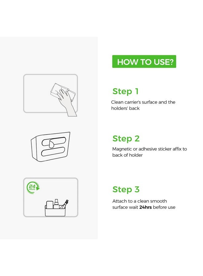 Loukin Magnetic Marker Holder, Dry Erase Marker Holder, Remote Control Holder, Magnetic Storage Organizer For Whiteboard Or Refrigerators (Green) - Image 3