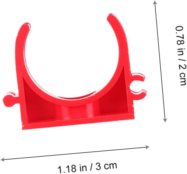 مشابك دعم الأنابيب الحمراء خفيفة الوزن للخراطيم والأنابيب والكابلات والقنوات 3 × 2 سم - Image 3