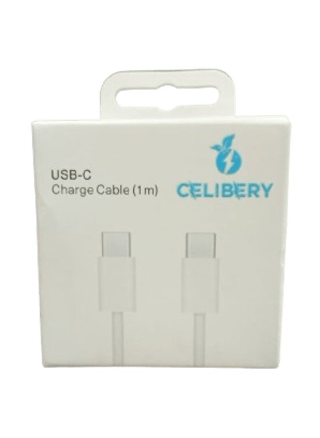 CELIBERY - USB C to USB C Fast Charging Cable 60W 1 Meters with USB A Adapter, 20V/3A 180° Rotating Fast Charge Cable, Nylon Braided Fast Charging Cord Type C Compatible with MacBook Pro Air, iPad Pro, Samsung - Image 1
