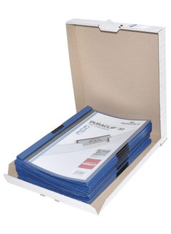 Durable Durable A4 Size Plastic Duraclip File (Dark Blue) 25-Piece - DUPG2200-07  - Image 3