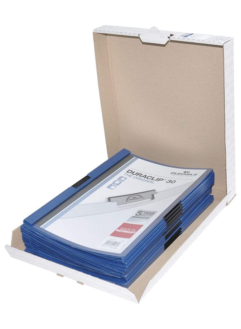 Durable A4 Size Plastic Duraclip File (Dark Blue) 25-Piece - DUPG2200-07 - Image 3