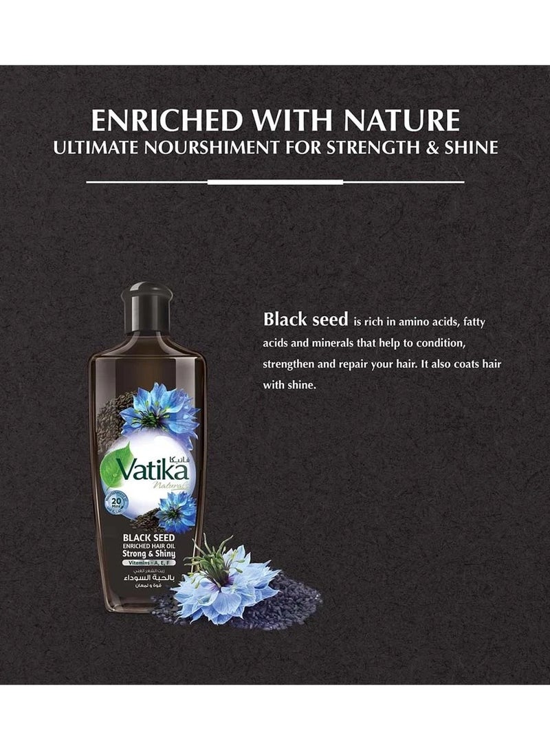VATIKA Black Seed Enriched Hair Oil Hair & Scalp - 300 ml - Image 3