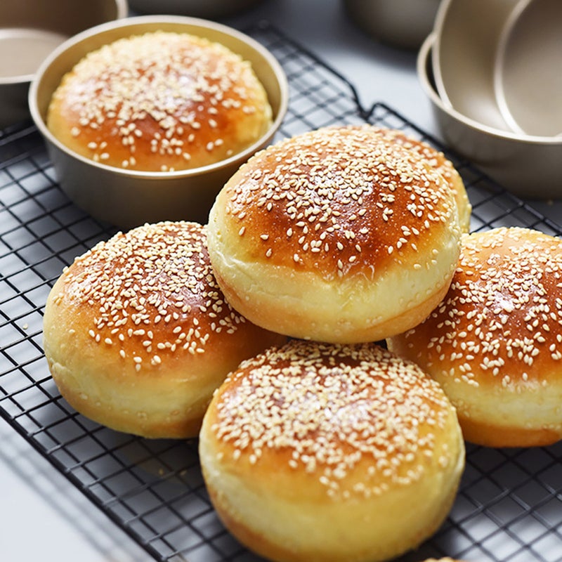 2PCS Burger Mold Non-stick Round Cheese Cupcake Household Baking Tool - Image 5