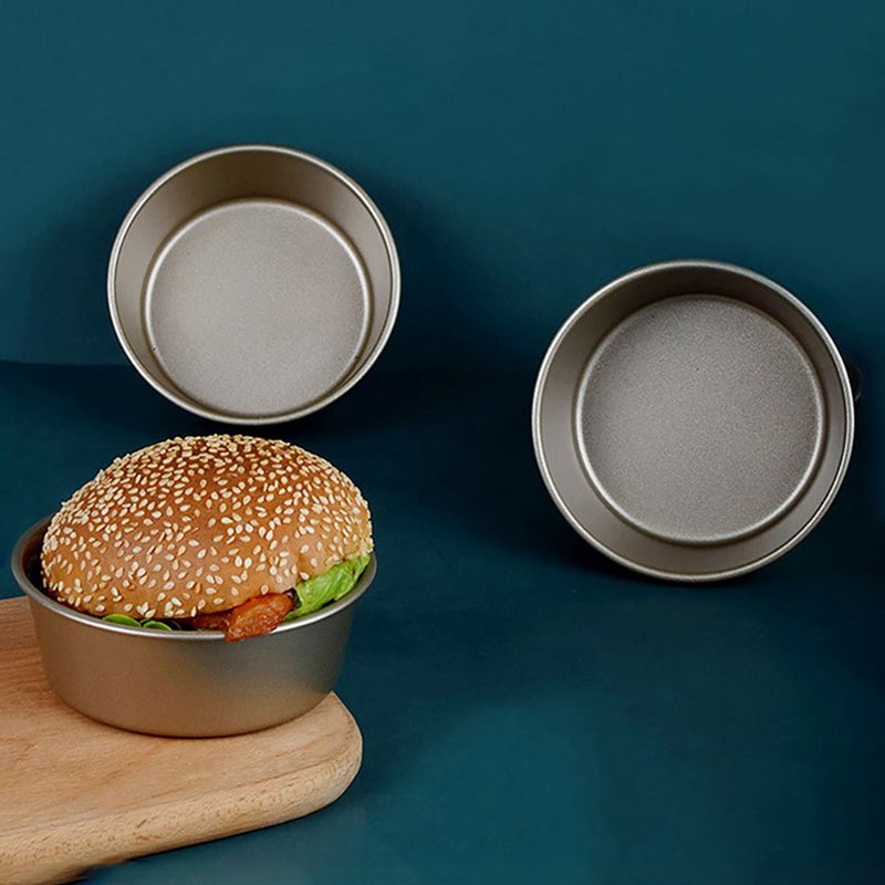 2PCS Burger Mold Non-stick Round Cheese Cupcake Household Baking Tool - Image 1