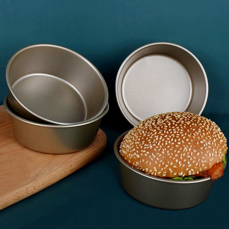 2PCS Burger Mold Non-stick Round Cheese Cupcake Household Baking Tool - Image 3