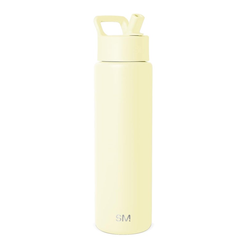 Simple Modern Water Bottle with Straw Lid Vacuum Insulated Stainless Steel Metal Thermos Reusable Leak Proof BPAFree Flask for Sports Gym Summit Collection 30oz Buttercup - Image 2