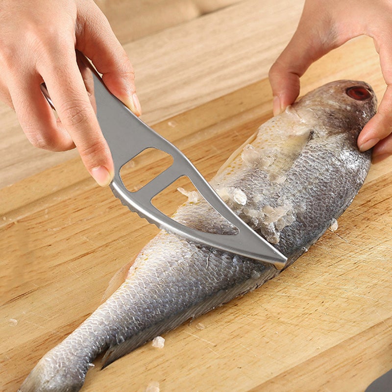 🍳 مزيل قشور السمك متين وخفيف الوزن لتنظيف المأكولات البحرية بسهولة أدوات المطبخ - Image 1