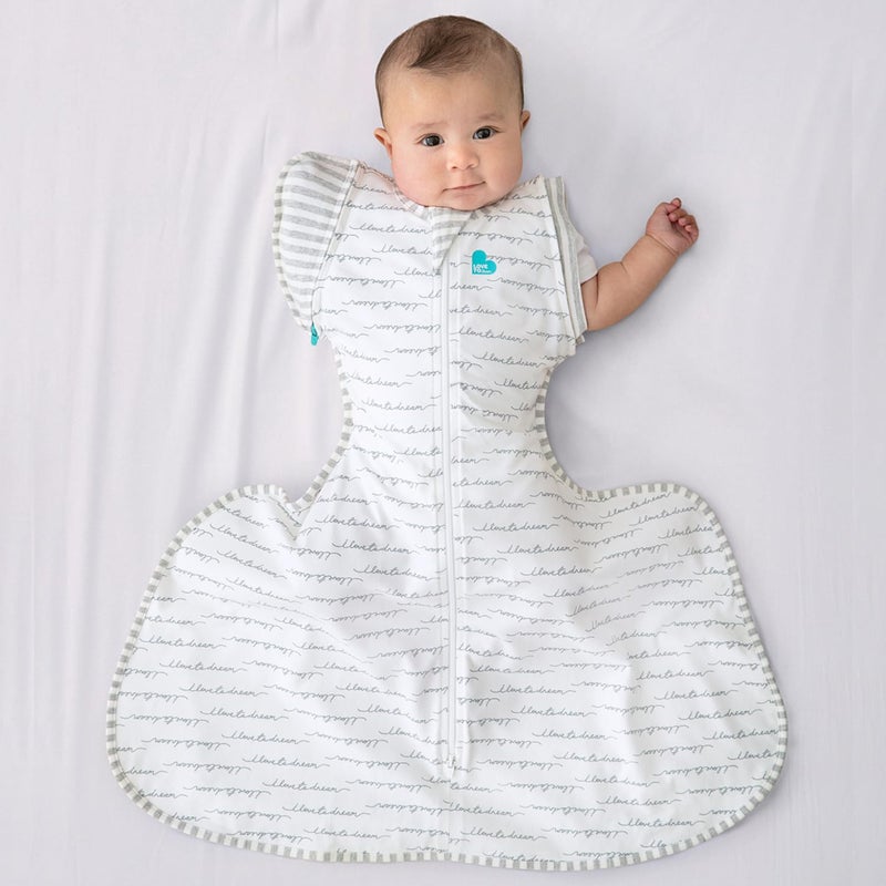 Love to Dream Swaddle UP Transition Bag, Hip Dysplasia, White, Medium, Specially Designed Swaddle Up with a Wider fit at The Bottom so That it can be Worn Over a Hip dysplasia Harness or Brace - Image 2