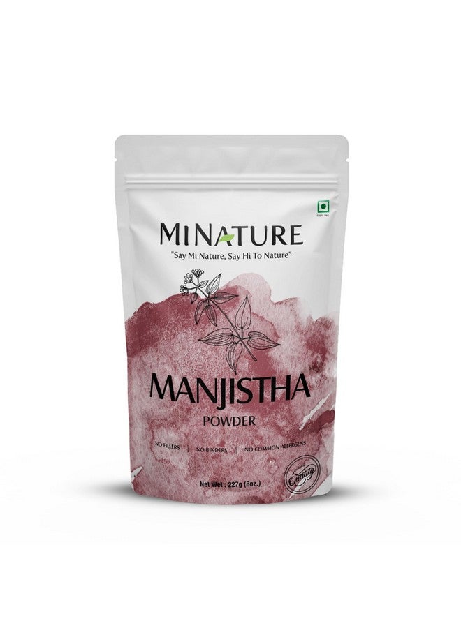 minature mi nature 100% Manjistha Powder (RUBIA CORDIFOLIA)/ Pure Naturally Grown Manjistha Powder (227g / (1/2 lb) / 8 ounces) - Resealable Zip Lock Pouch  - Image 1