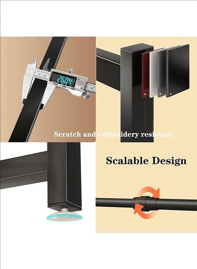 BLOOMING TIME Adjustable Kitchen Drainer Rack, Dishware Storage Rack, Countertop Shelving Unit, Kitchen Storage Rack, Carbon Steel + Powder-Coated Finish, Space-Saving Design, Dismountable for Easy Cleaning, Black  - Image 4