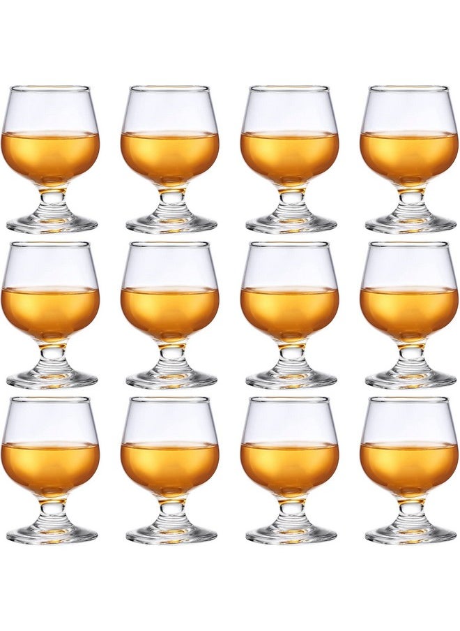 Qunclay 12 Pieces 3.5 Oz Shot Glass Cute Brandy Snifter Cognac Bourbon Liquor Tequila Glasses Clear Small Sherry Whiskey Tasting Glasses For Martini Wine Drinking Liquor Beer Cup  - Image 1
