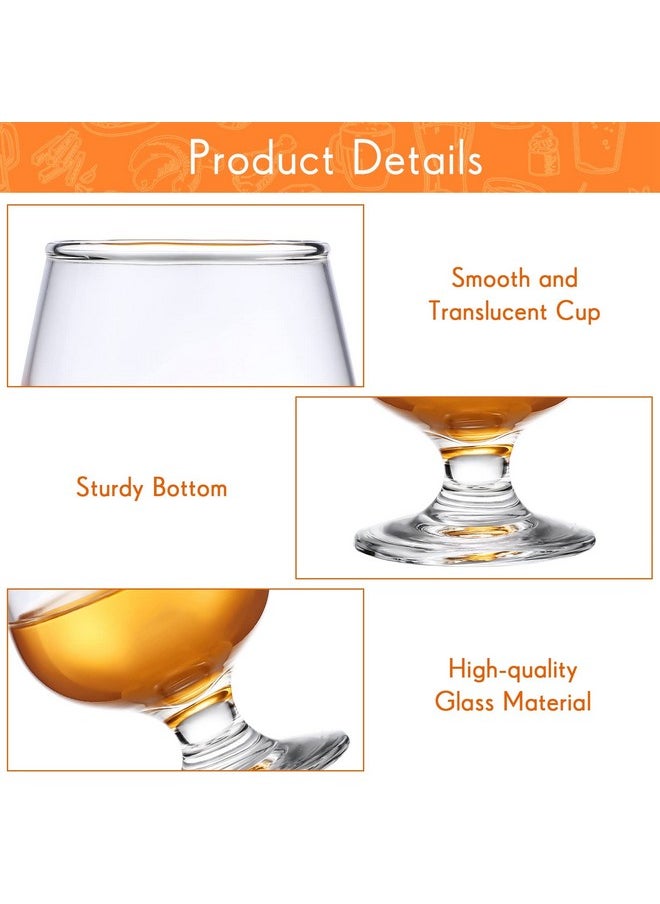 Qunclay 12 Pieces 3.5 Oz Shot Glass Cute Brandy Snifter Cognac Bourbon Liquor Tequila Glasses Clear Small Sherry Whiskey Tasting Glasses For Martini Wine Drinking Liquor Beer Cup  - Image 3