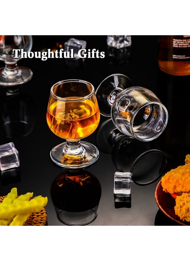 Qunclay 12 Pieces 3.5 Oz Shot Glass Cute Brandy Snifter Cognac Bourbon Liquor Tequila Glasses Clear Small Sherry Whiskey Tasting Glasses For Martini Wine Drinking Liquor Beer Cup  - Image 4
