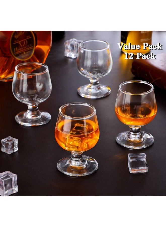 Qunclay 12 Pieces 3.5 Oz Shot Glass Cute Brandy Snifter Cognac Bourbon Liquor Tequila Glasses Clear Small Sherry Whiskey Tasting Glasses For Martini Wine Drinking Liquor Beer Cup  - Image 5