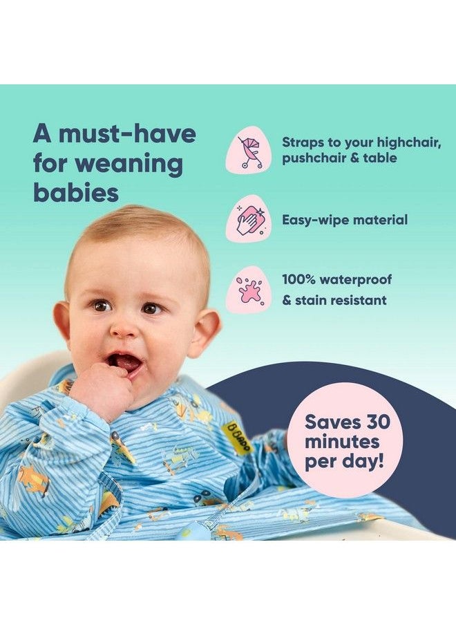 bibado - 2 Pack Coverall Baby Feeding Bib Easy To Clean Long Sleeve Bib Baby Bibs For Eating Adjustable High Chair Catch All Sleeved Bib - Image 1