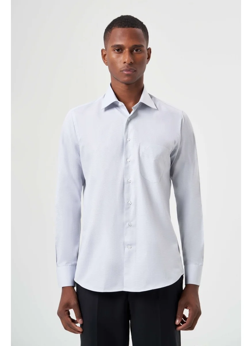 Bisse Men's Regular Fit Classic Shirt Gray GM23K232046_D55
