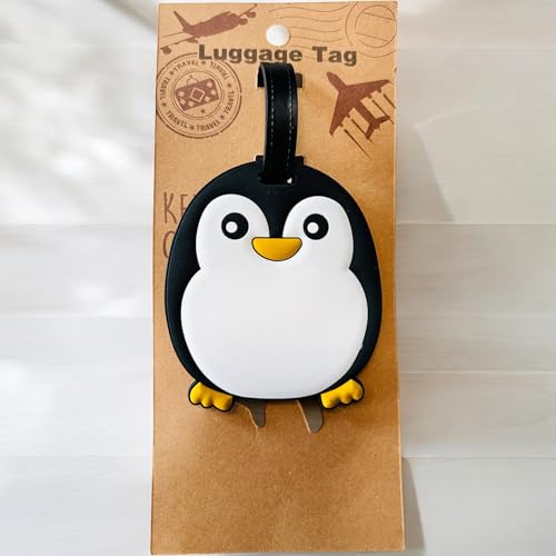 TraveEssentialz Luggage Tags for Travel & Easy Identification for Bags | Cute Silicon Luggage Tags for Suitcases | Travel Essential Item | Birthday Gift (Penguin-A) - Image 5