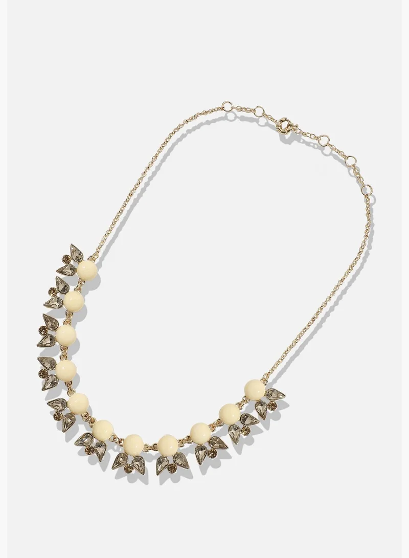 SOHI Gold Plated Designer Stone Party Necklace For Women