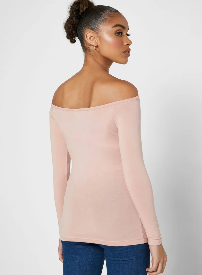 Ginger Basics Off shoulder long Sleeve Top