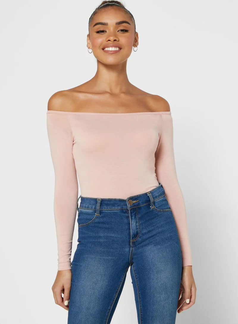 Ginger Basics Off shoulder long Sleeve Top