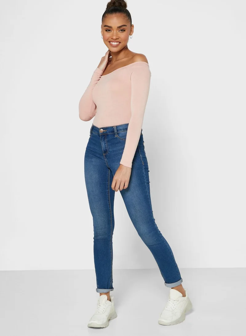 Ginger Basics Off shoulder long Sleeve Top