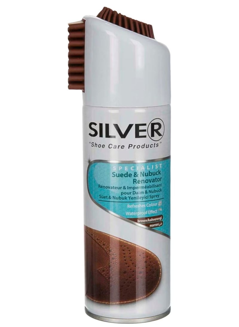 Silver Specialist Suede & Nubuck Renovator Brown 200 ML - Image 1