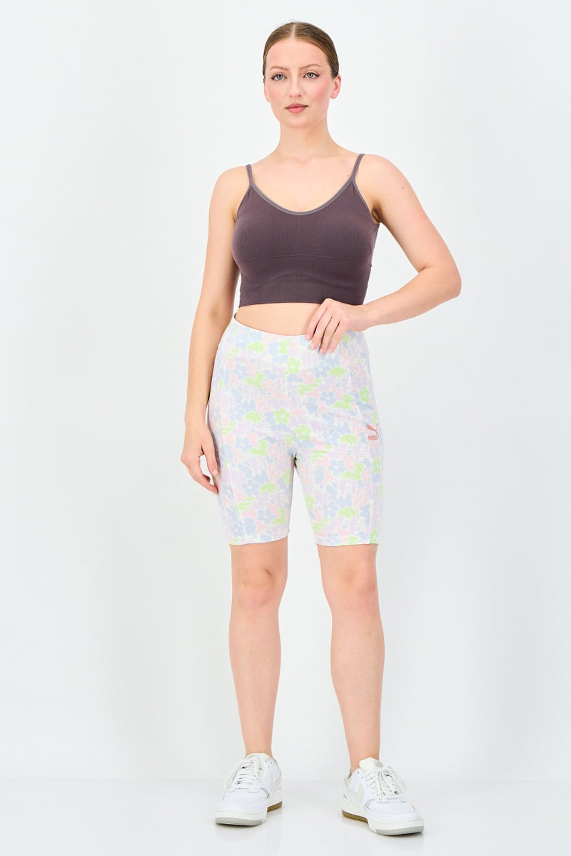 PUMA Women Sportswear Fit Floral Print Outdoor Leggings, Multicolor - Image 3