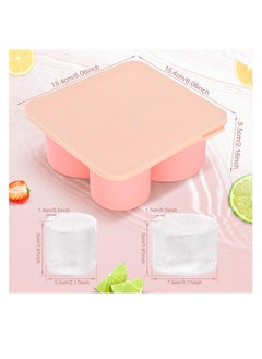 KASTWAVE Ice Cube Tray for Stanley Cup, Silicone Ice Cube Molds for Stanley Tumbler Cup, Ice Cube Trays with Lids for Chilling Drinks, Coffee, Pink  - Image 5