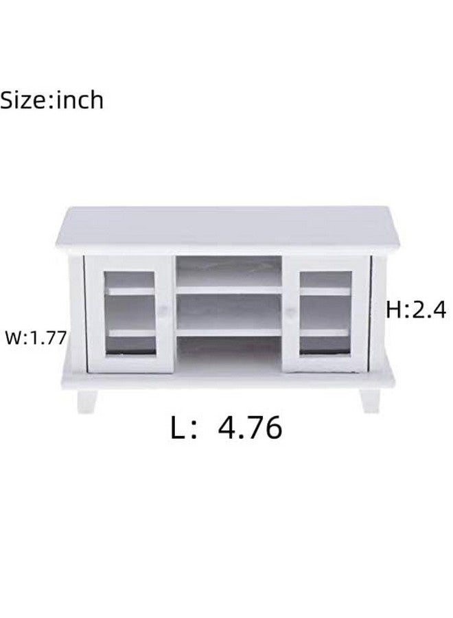 SXFSE Dollhouse TV Cabinet, 1:12 Scale Dollhouse Accessories Miniature Furniture Decor Model, Kids Play Toy - Image 3
