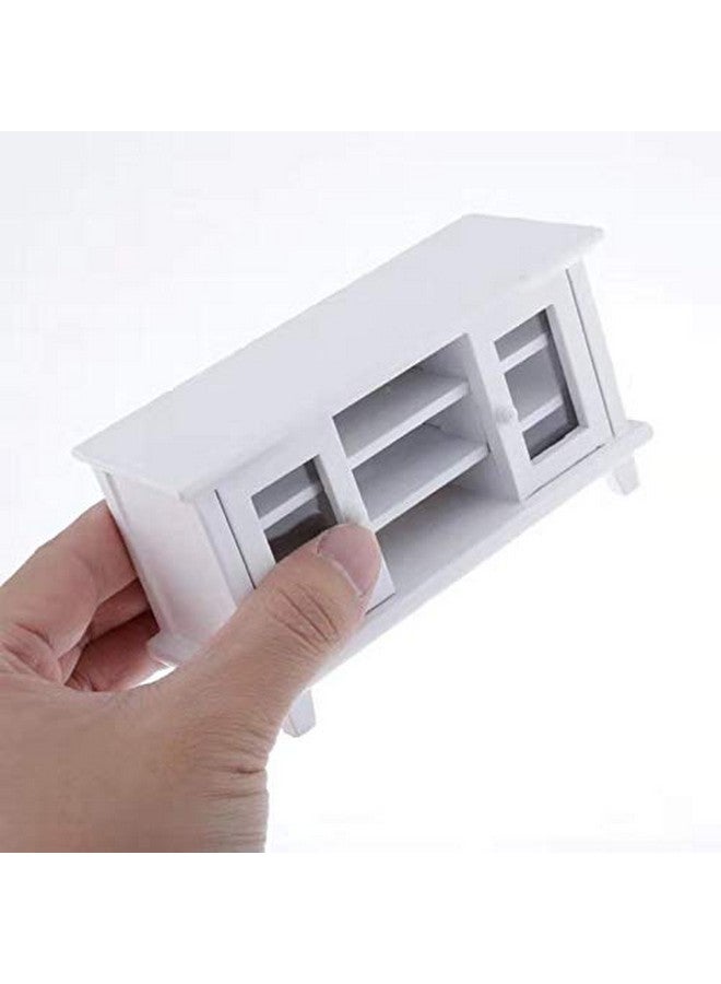SXFSE Dollhouse TV Cabinet, 1:12 Scale Dollhouse Accessories Miniature Furniture Decor Model, Kids Play Toy - Image 4