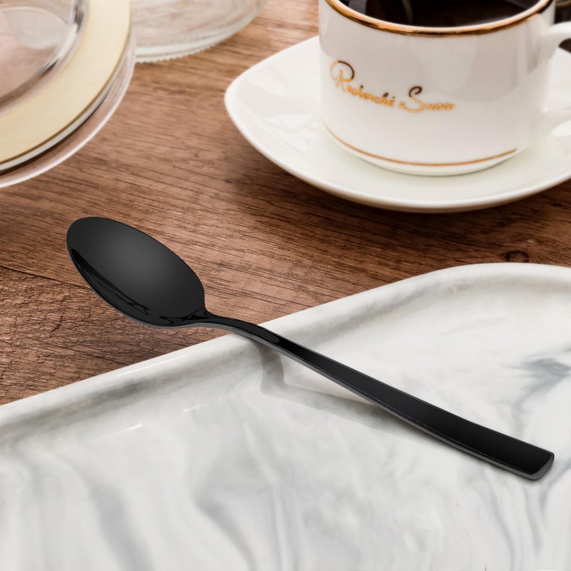 OTTO KONING Teaspoons Set of 6, Black Stainless Steel Coffee Dessert Spoons - Image 4
