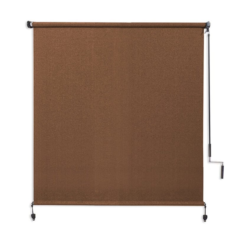 Coolaroo Exterior Roller Shade, Cordless Roller Shade with 90% UV Protection, No Valance, (4' W X 6' L), Mocha - Image 3