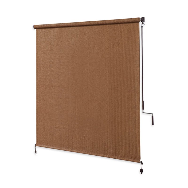 Coolaroo Exterior Roller Shade, Cordless Roller Shade with 90% UV Protection, No Valance, (4' W X 6' L), Mocha - Image 5
