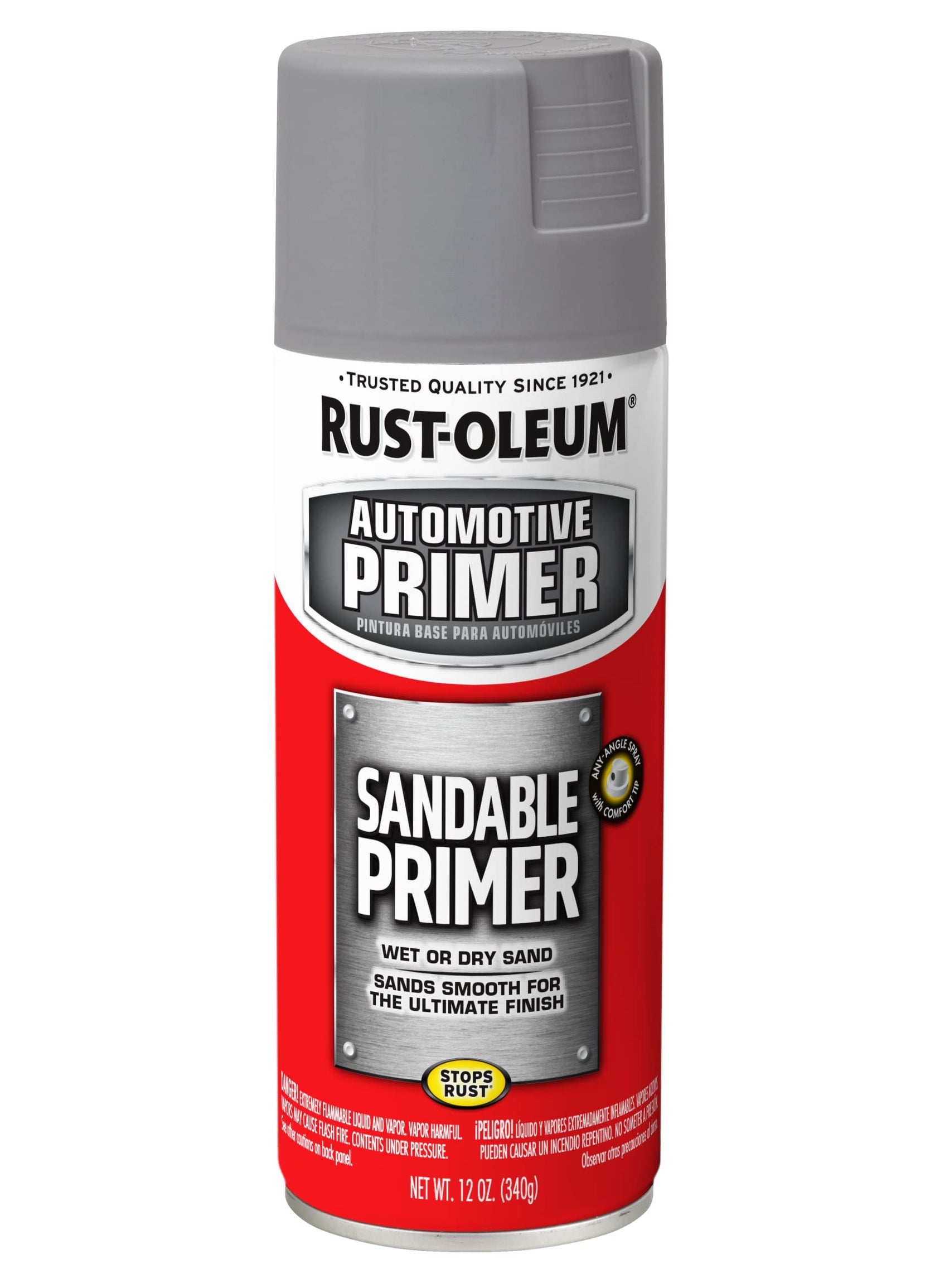 RUST-OLEUM Rust-Oleum 249415 Automotive Sandable Primer Spray, 12 oz, Gray  - Image 1