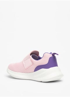 Dash Girls Textured Sports Shoes with Hook and Loop Closure  - Image 2