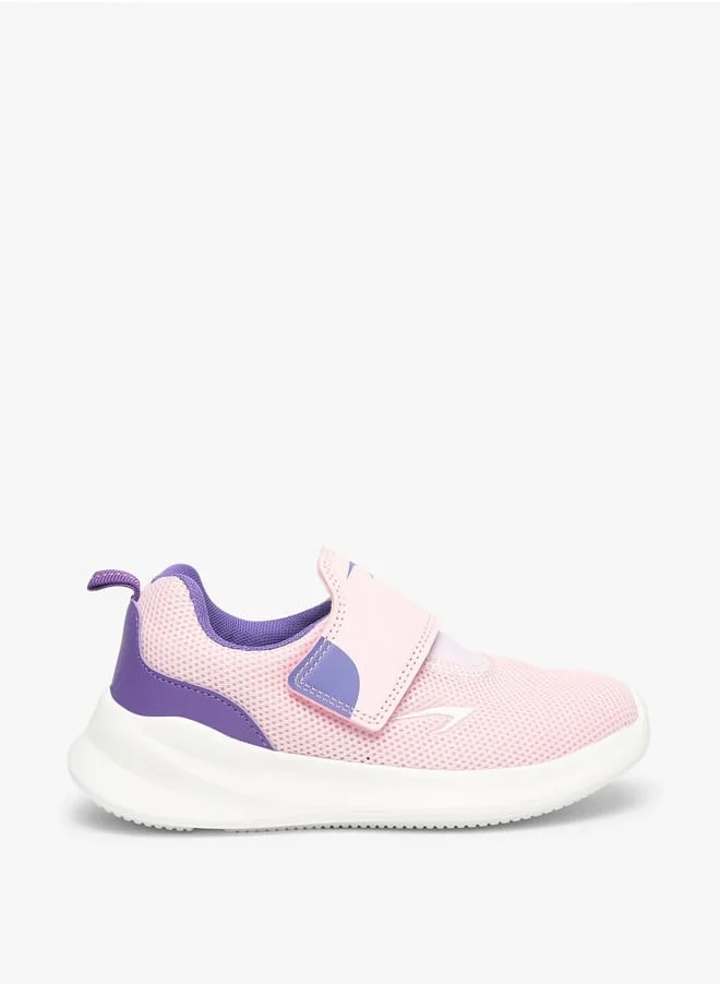 داش Girls Textured Sports Shoes with Hook and Loop Closure