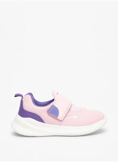 Dash Girls Textured Sports Shoes with Hook and Loop Closure  - Image 3
