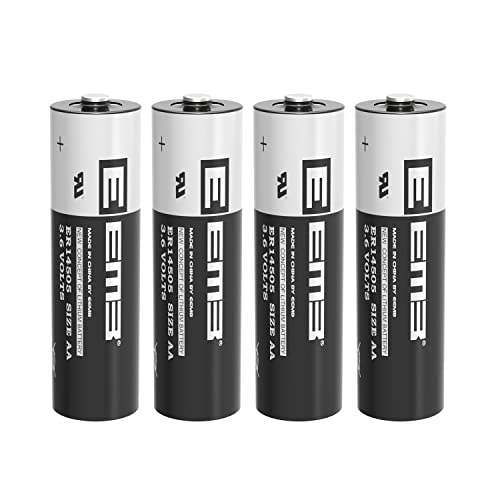 EEMB 4Pack ER14505 AA 3.6V Lithium Battery Li-SOCL₂ Non-Rechargeable Battery SB-AA11 LS14500 TL-5903 SL-360 S7-400 ER14500 for Sensor Water Electricity Meter Gas PLC Facility Equipment Spare Battery - Image 1