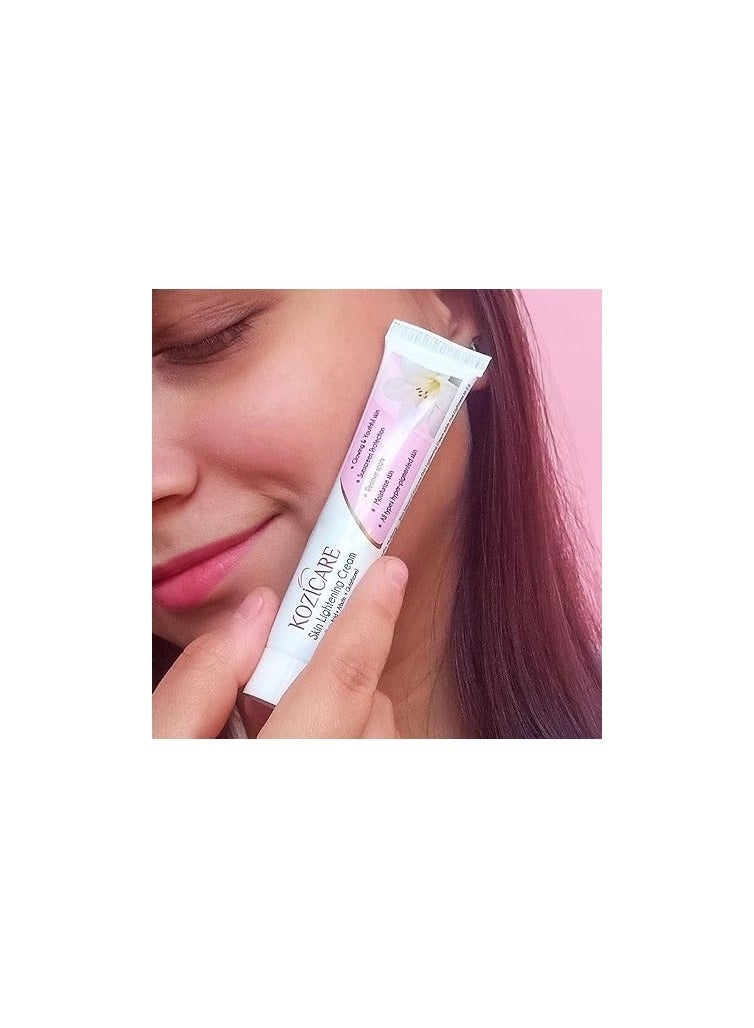 Kozicare Skin Lightening Non Sticky Cream Lotion Enriched with 3% Kojic Acid 1% Alpha Arbutin 1% Glutathione 2% Niacinamide, 2% Vitamin C 15G - Image 3