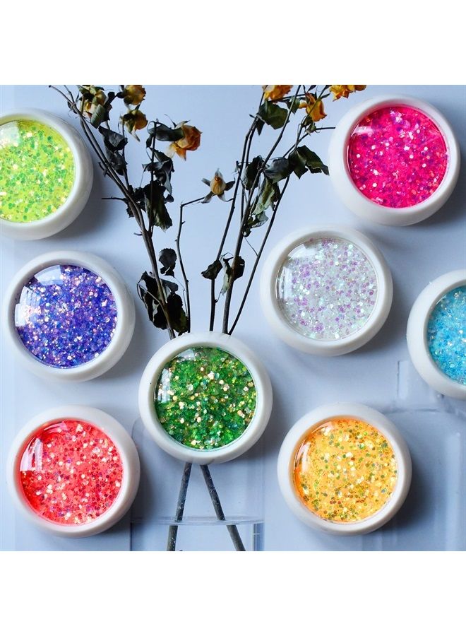 Wenida Body Glitter Wenida 8 Colors Iridescent Ultra Sparkle Opal Chunky Glitter Cosmetic Festival Makeup Powder for Nail Hair Eye Face - Image 5