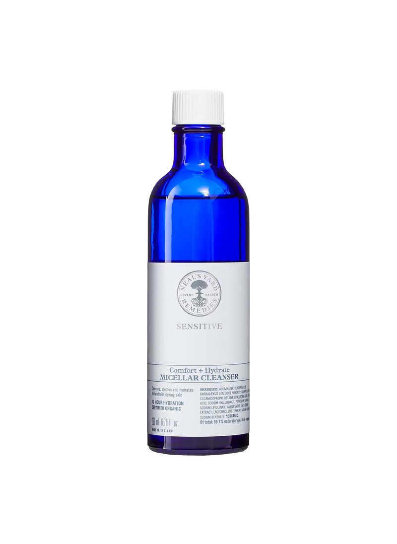 Neal's Yard Remedies - Neal's Yard Remedies | Sensitive Comfort + Hydrate Micellar Cleanser | Up to 12 Hours of Hydration | Gifts for Women | Gently Cleanses & Hydrates Skin | 200ml - Image 1