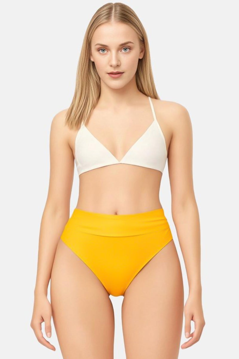Aerie Women Solid High Cut Panty, Orange  - Image 1