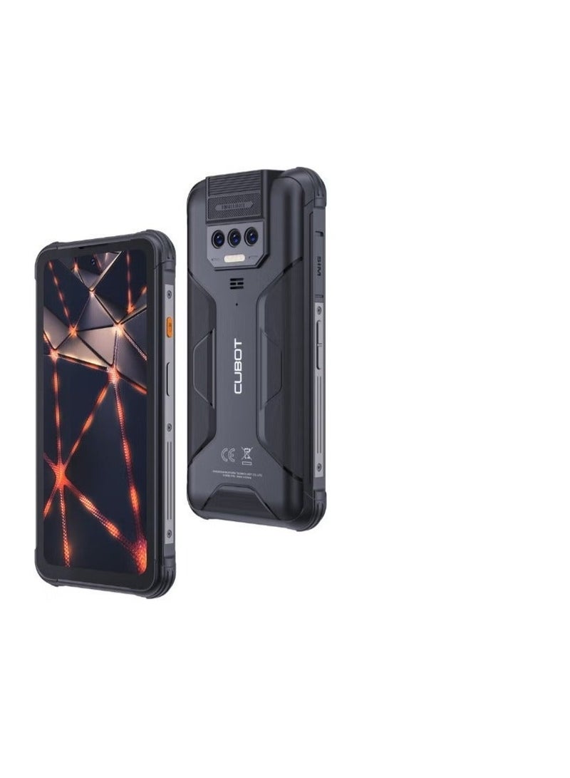 Cubot KINGKONG 8 Rugged Phone 6.528'' HD+ Screen Android 13 6GB RAM 256GB ROM Dual LED Torch 10600mAh Battery 16MP Front+48MP Rear Camera NFC/Dual SIM/GPS/Fingerprint Black - Image 1