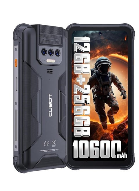 Cubot KINGKONG 8 Rugged Phone 6.528'' HD+ Screen Android 13 6GB RAM 256GB ROM Dual LED Torch 10600mAh Battery 16MP Front+48MP Rear Camera NCF/Dual SIM/GPS/Fingerprint Black
