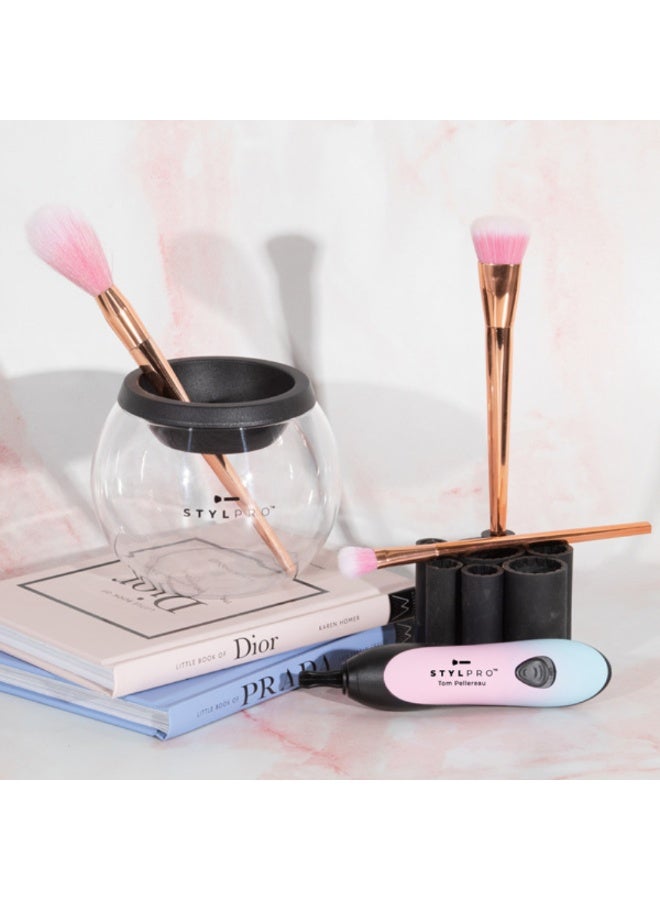 StylPro Gift Set Makeup Brush Cleaner and Dries Brushes Bubblegum Device 1unit - Image 3