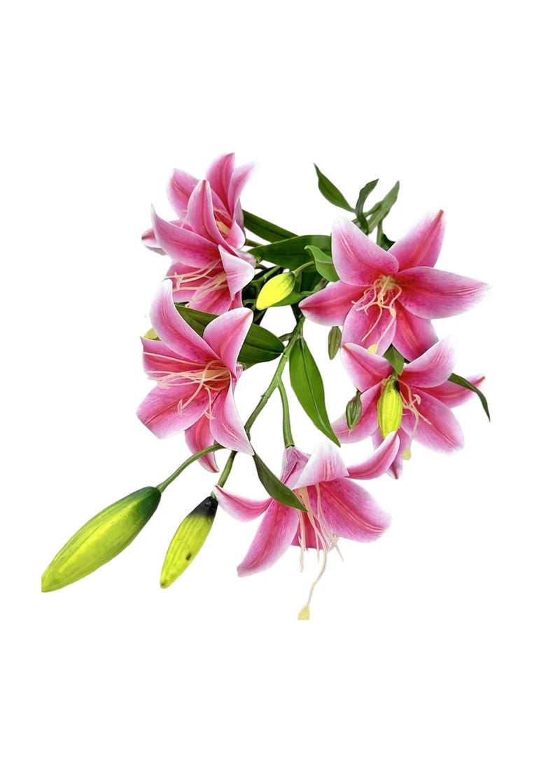 هويتك زهور صناعية لتزيين المنزل والحفلات وحفلات الزفاف باللون الورديAF2543 - Image 1