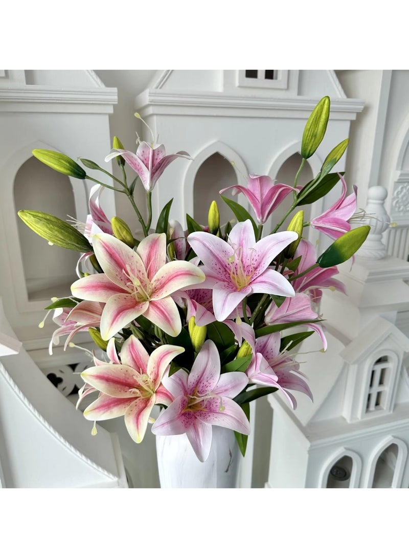 هويتك زهور صناعية لتزيين المنزل والحفلات وحفلات الزفاف باللون الورديAF2543 - Image 3